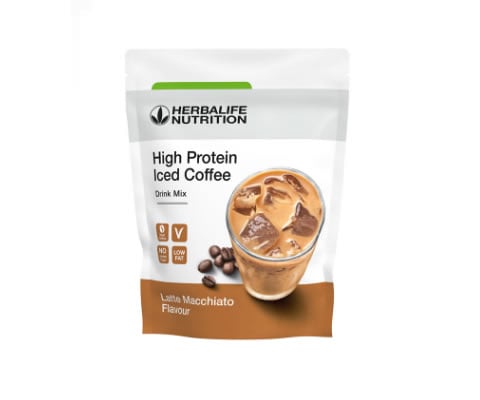 High Protein Iced Coffee Latte Macchiato